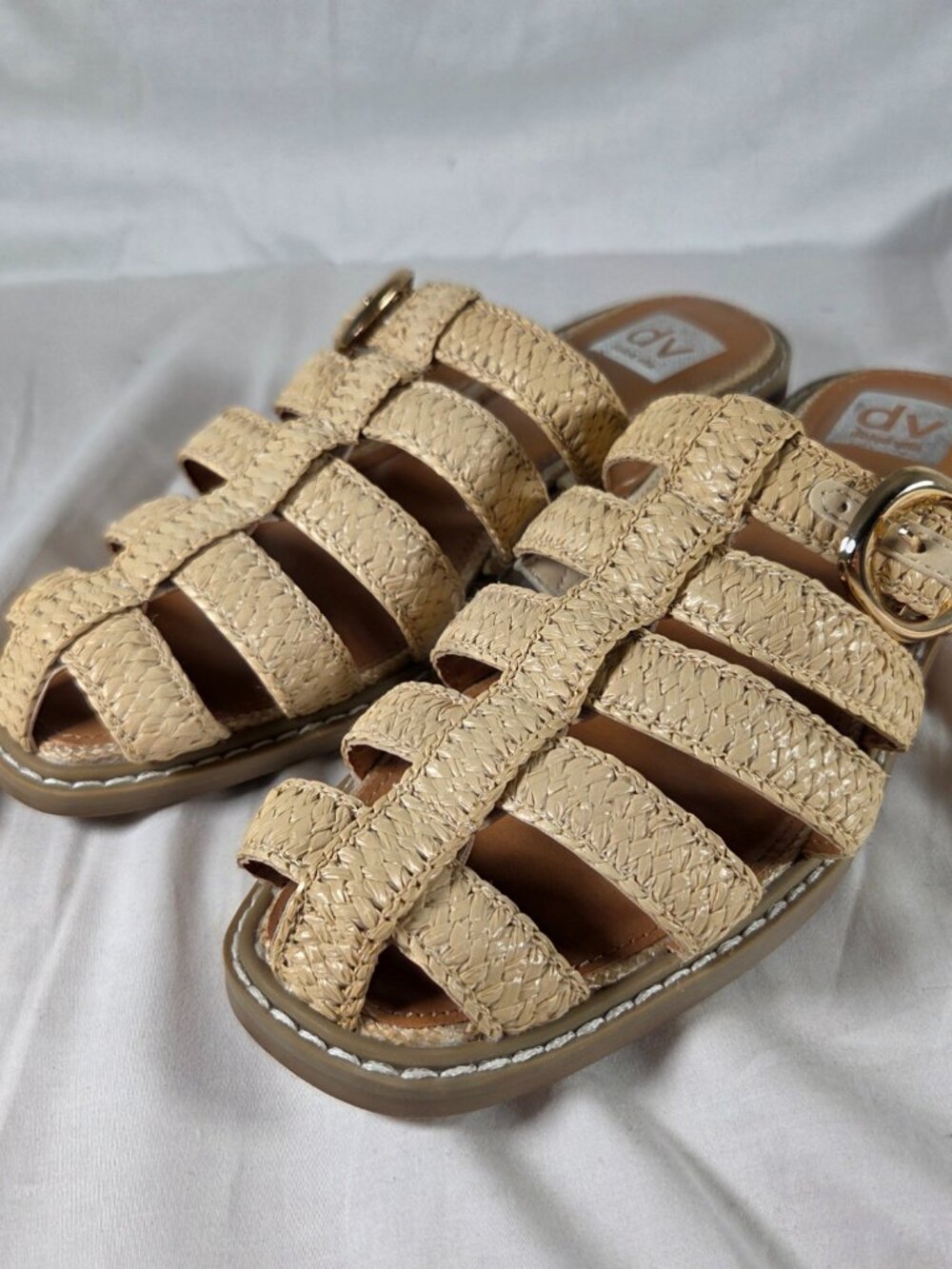 Dolce Vita Fyona Fisherman Falt Mule Sandal Size 8